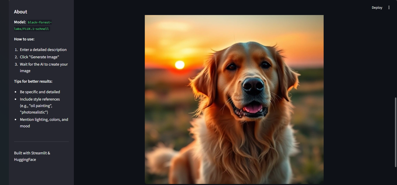 AI Image Generator Screenshot