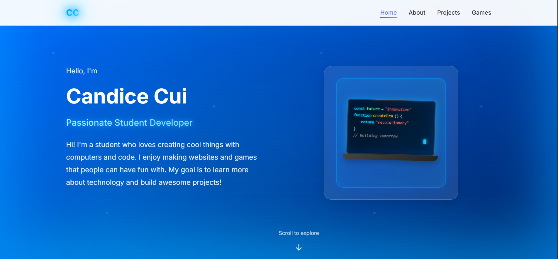 Personal Portfolio Website Screenshot